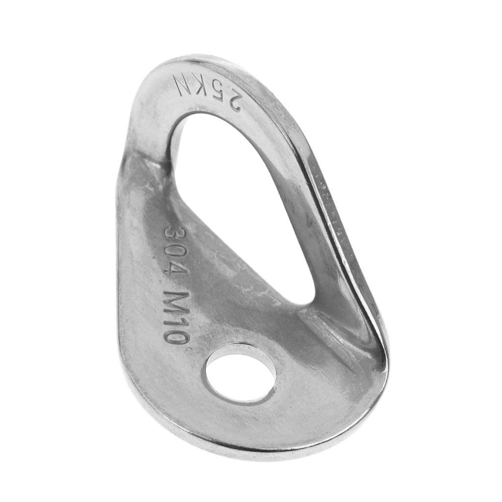 Inzopo 2 Pieces 10mm 25KN Mountaineering Rock Climbing Caving Stainless Steel Bolt Hanger Equipment Outdoor