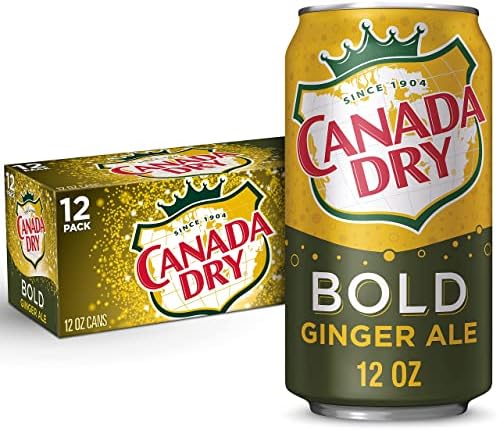 Canada Dry Bold Ginger Ale, 12 Fluid Ounce Cans, Pack of 12