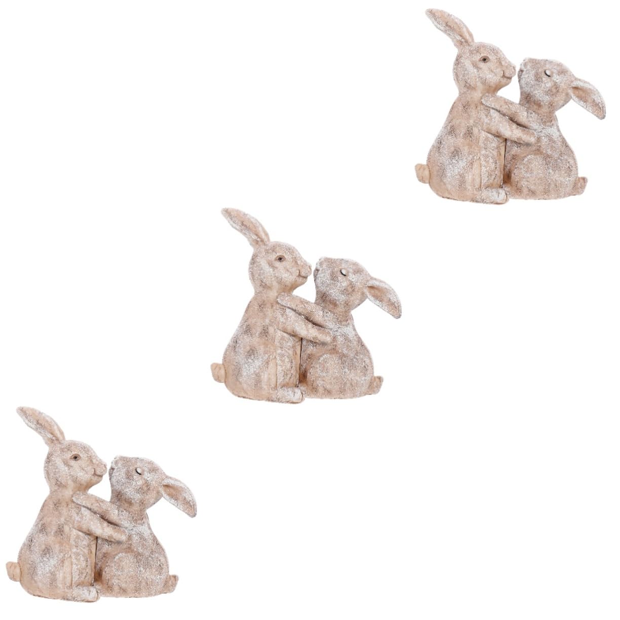 Sosoport 6stücke Kaninchen Figuren Resin Garten-deko Für Innen Und Außen Romantische Tierstatue Als Valentinstagsgeschenk Für Garten Wohnung Niedliche Hasen-Figuren Für Sammler Und