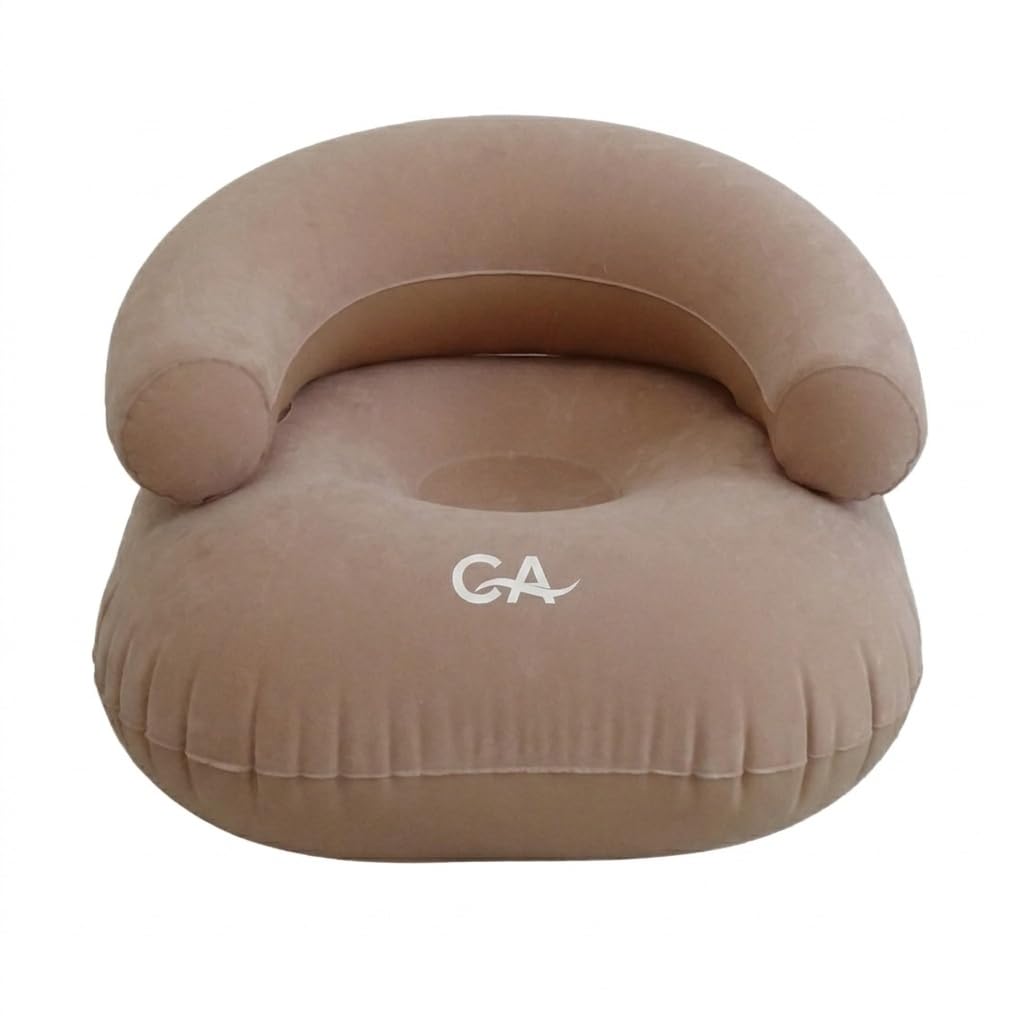 Comfort Axis Heavy Duty Inflatable Flocking Lounger Sofa, Wide Armrest Design, Outdoor/Indoor, Perfect for Kids Room, Camping, Patio, or Living Room-image-4