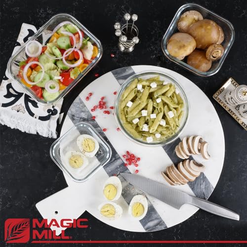 Magic Mill Glass Storage Containers with lids Set | Ultimate 24pc Set with BPA-Free Airtight Locking Lids for Lunch, Food Storage, Meal Prep, Safe in Fridge, Freezer, Dishwasher Safe for Easy Clean Magic Mill Glass Storage Containers with lids Set | Ultimate 24pc Set with BPA-Free Airtight Locking Lids for Lunch, Food Storage, Meal Prep, Safe in Fridge, Freezer, Dishwasher Safe for Easy Clean