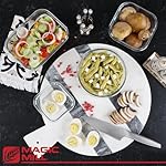 Magic Mill Premium Borosilicate Glass Food Storage Containers with lids Set | 24pc Sets with 12 Bowls & 12 Airtight Locking Lids for Lunch & Meal Prep, Safe for Oven, Freezer, Dishwasher, BPA-Free - Image 3