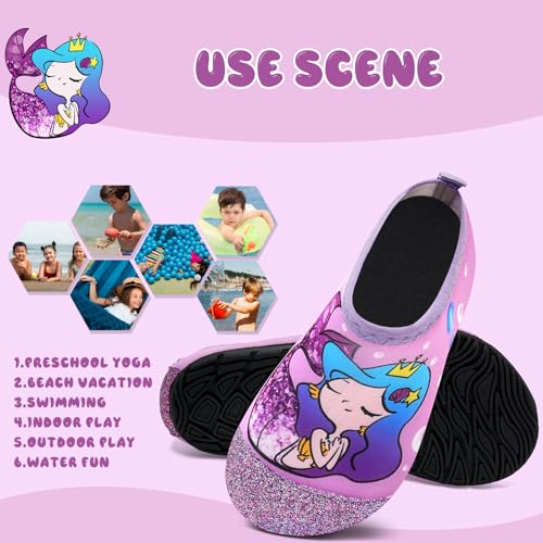 Image of Kids Water Shoes Girls Boys Outdoor Quick Dry Barefoot Aqua Socks for Toddler Sport Beach Swim Surf