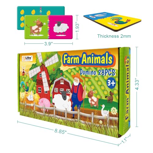 Juego de Dominó Doble Cara Animales para Niños 3+ miniatura 3