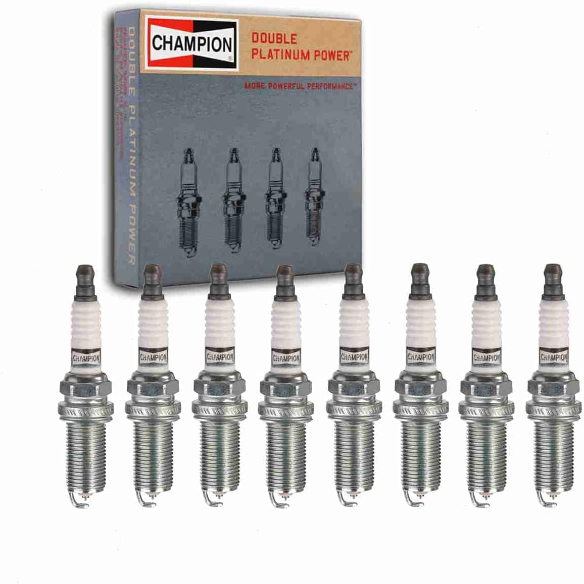 8 pc Champion Double Platinum Spark Plugs compatible with Toyota Tundra 4.6L 5.7L V8 2007-2020