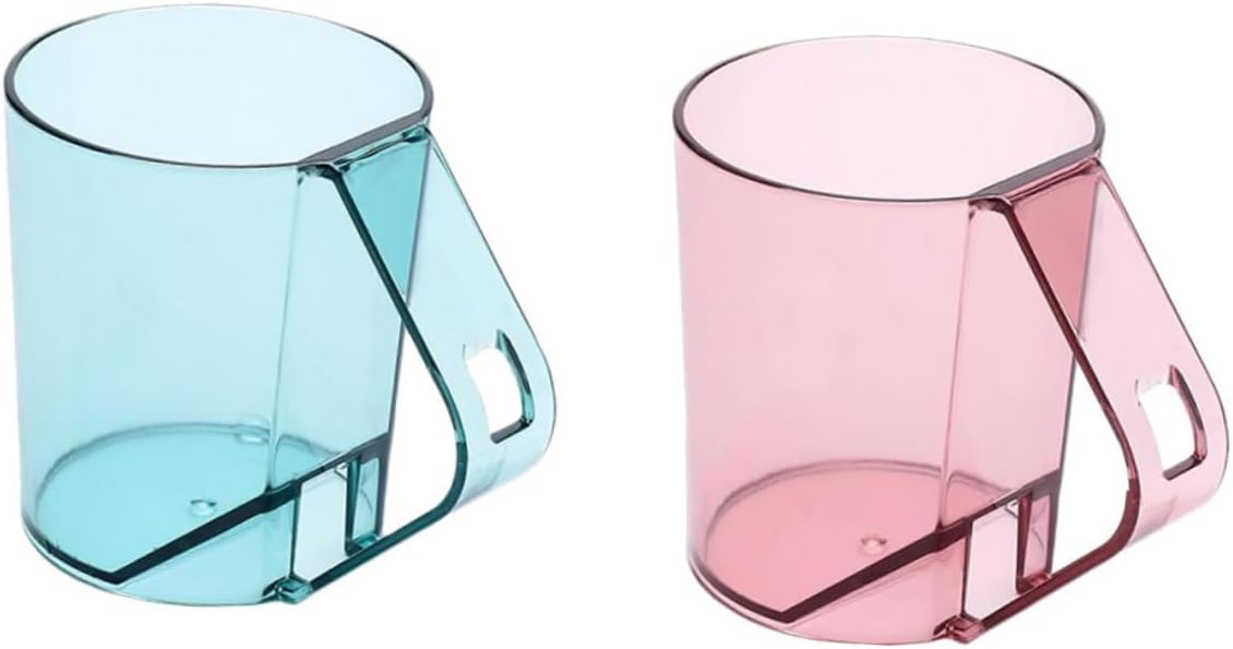 2pcs Toothbrush Cup Tooth Washing Cups Unbreakable Cup Toothpaste Kid Toothbrush Cosmetic Brush Organizer Tooth Mug Kids Clear Stand Red Simple Travel Plastic Cylinder