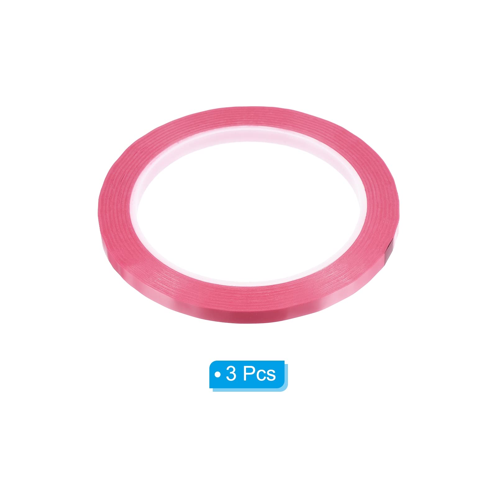 PATIKIL Whiteboard Tape 6mm X 66m, 3 Pack Thin Dry Erase Tape for Graphic Chart Marking DIY Art Pink - Image 3