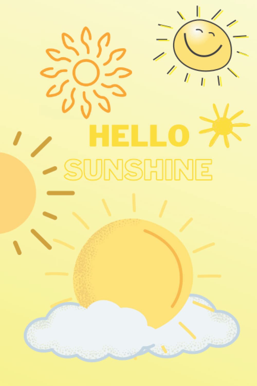 Sunshine Notebook: A5 Glossy 120 ruled page notebook with a bright, happy, sun filled design