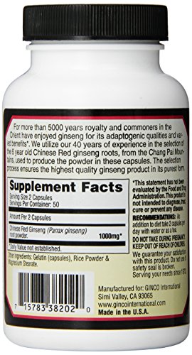 Imperial Elixir Chinese Red Ginseng, 100 Capsules #TOP1