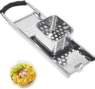 Stainless Steel Spaetzle, Noodle Cooking Tools, Noodles Grater, Manual Noodle Cooking Tools, Spaetzle, Metal Spaetzle Press with Comfort Grip Handle for Kitchen Making Pasta Cooking Base Material