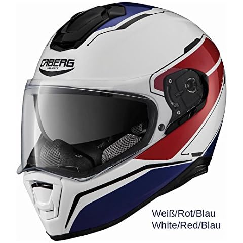 Caberg Drift Tour Full Face Motorcycle Helmet - Blue/White/Red, S Cover