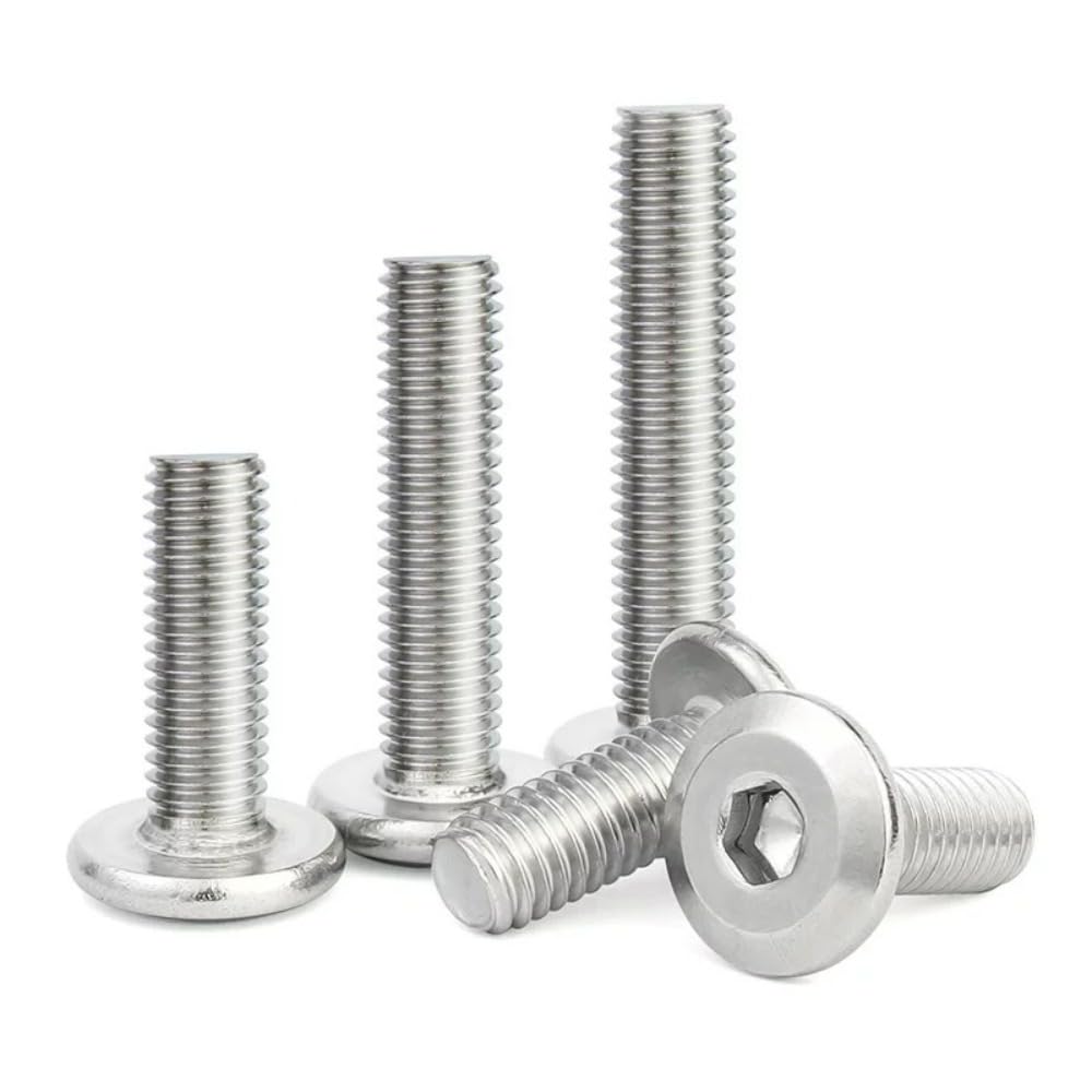 Zestaw śrub i nakrętek, Śruby łączące meble Allen ze stali nierdzewnej SS304 z łbem sześciokątnym M3-M10(M4 x 18mm)