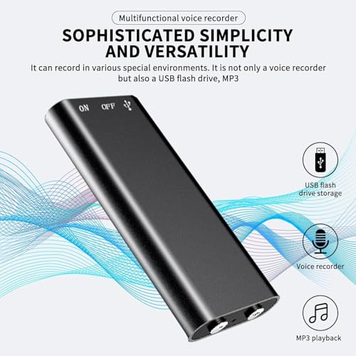 Image of DDLC Digital Mini Voice Recorders -Small Hidden Spy Super Long Storage Capacity 16 GB | Date & Time Stamp | Easy to Use | Crystal Clear Sound Digital Recording Mp3 Player (16gb Voice Recorder)