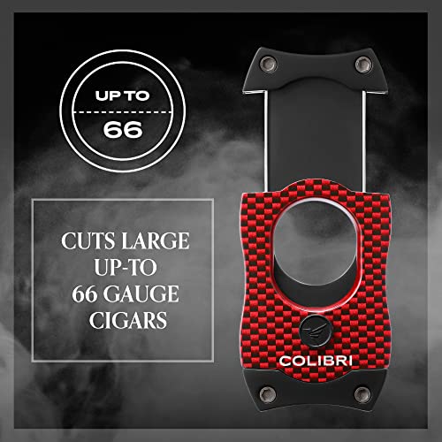 Colibri S-cut Cigar Cutter - Carbon Fibre Pattern - Classic Straight Cut - Up-to 66 Ring Gauge Cigars - Non-stick Coating - Spring Loaded Release Mechanism - Includes Nice Gift-box - Image 2