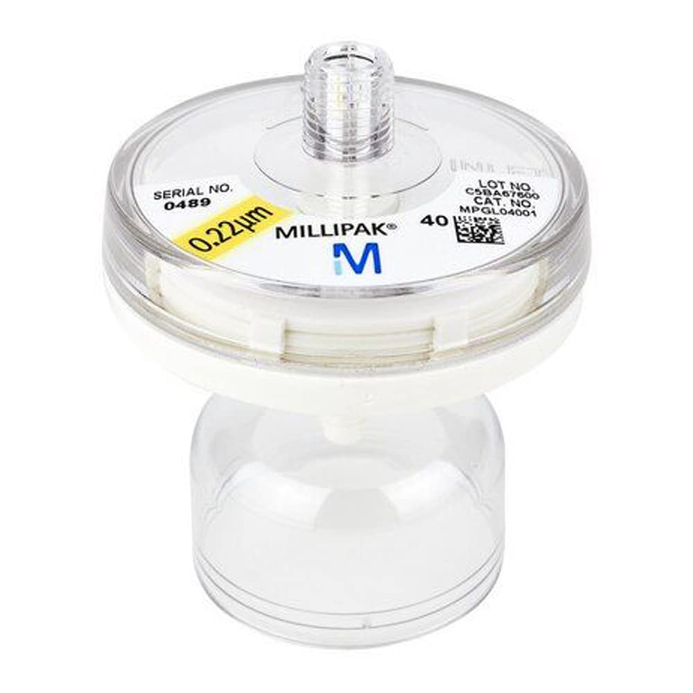 EMD Millipore MPGL04001 Millipak40 Filter Unit, 0.22 µm Pore Size, Non