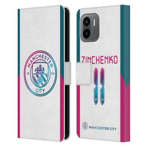 Head Case Designs Officially Licensed Manchester City Man City FC Oleksandr Zinchenko 2021/22 Players Away Kit Group 2 Leather Book Wallet Case Cover Compatible with Xiaomi Redmi A2