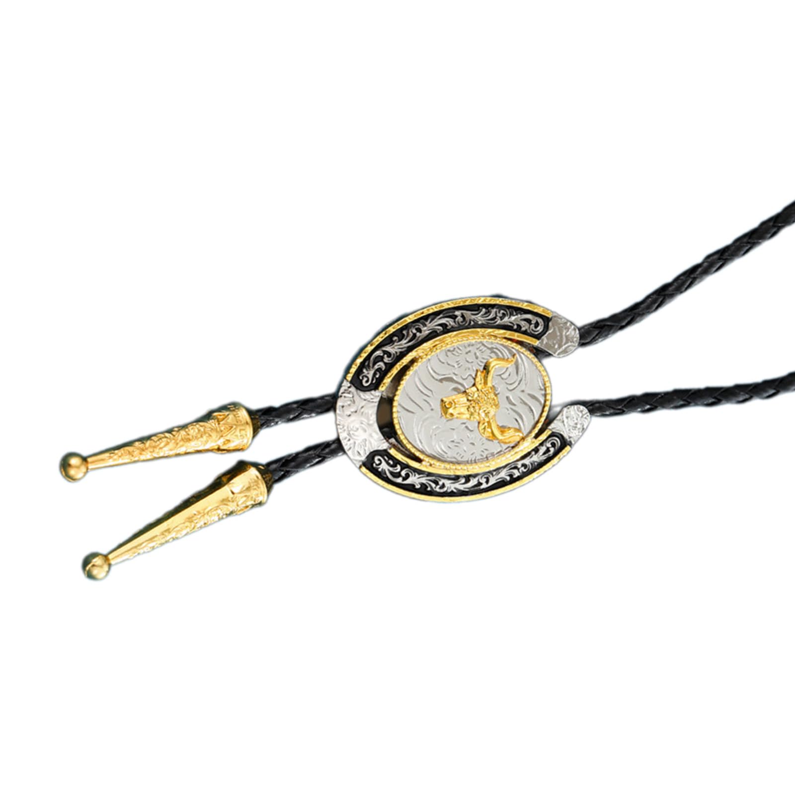 Cravatte da Cowboy, Elegante con Ciondolo Forma di Testa Cervo, Cravatta a(Deer Head Model)