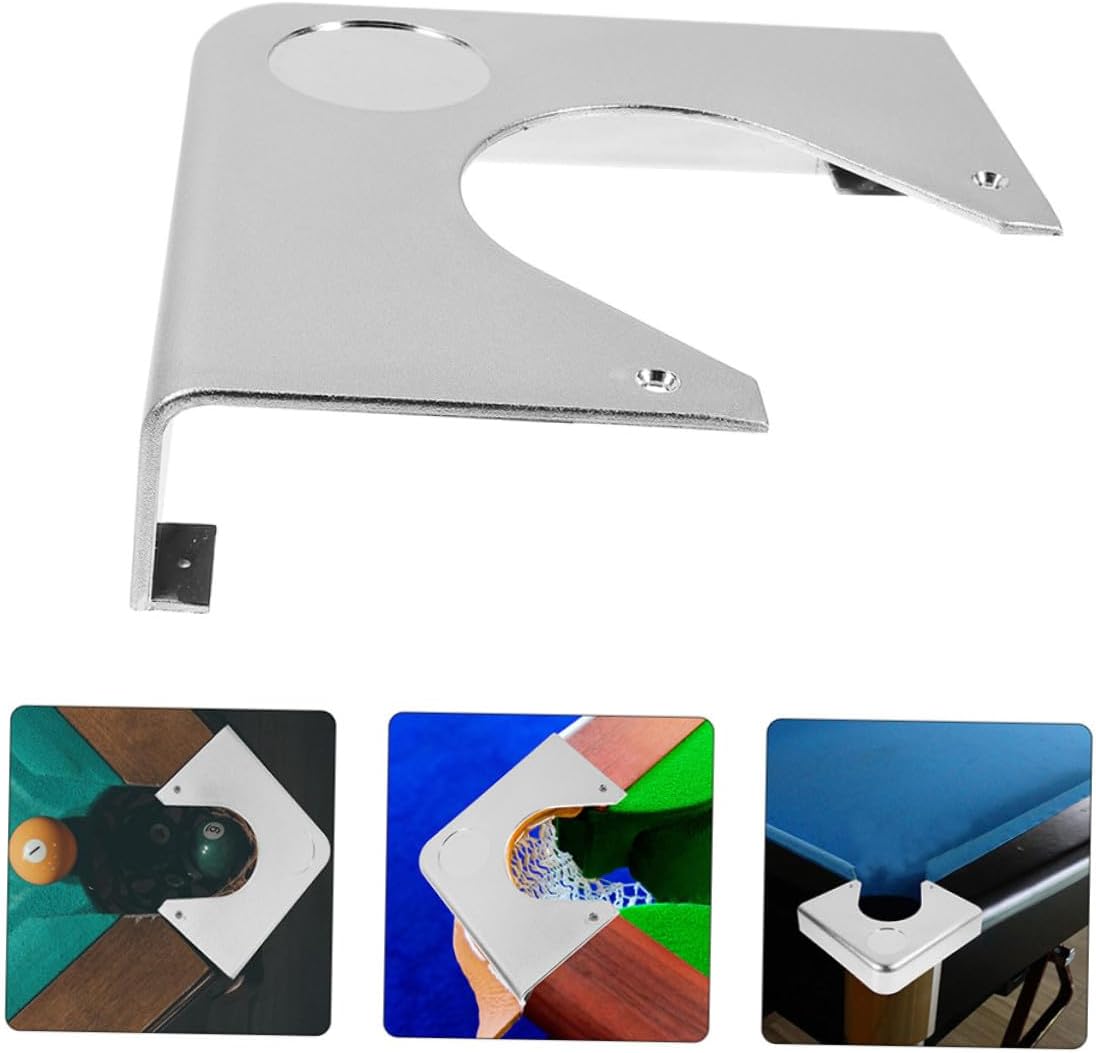 2PCS Chrome Corner Plates for Pool Table Replacement Easy-Install Billiard Table Corner Protectors Silver Furniture Caps for Game Enhancement and Edge Protection