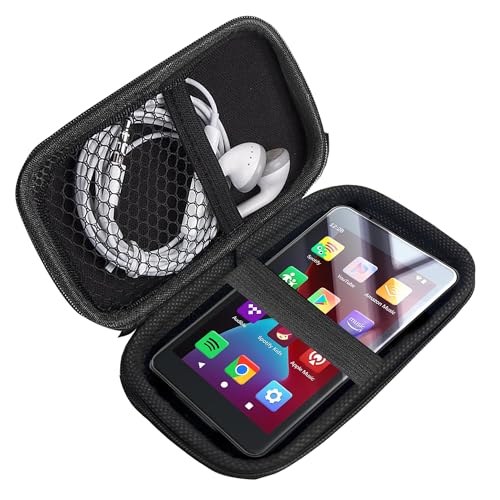 Compatible with PECSU G4S MP3 Player Case, Lamshaw Durable EVA Carrying Case, Shockproof & Lightweight Protective Cover Compatible for PECSU G4S 4" MP3 Player (Black)