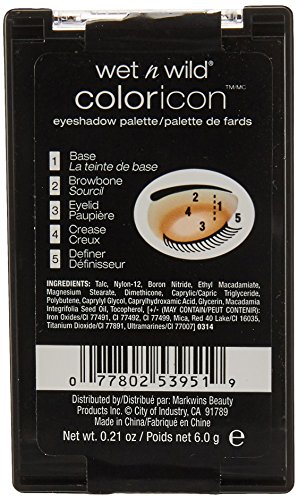 Wnw Eyeshdw C395A Palte N Size .21 O Wet & Wild Color Icon Eye Shadow Palette The Naked Truth .06 Oz. Carded #TOP2