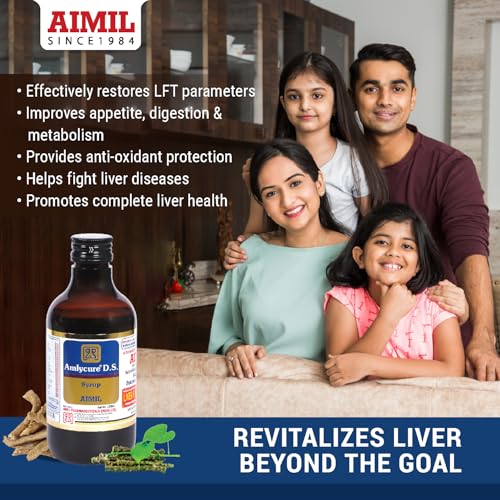 Image of AIMIL Amlycure D.S. Syrup for Liver Health - Natural Liver Herbal Tonic | 100 ml