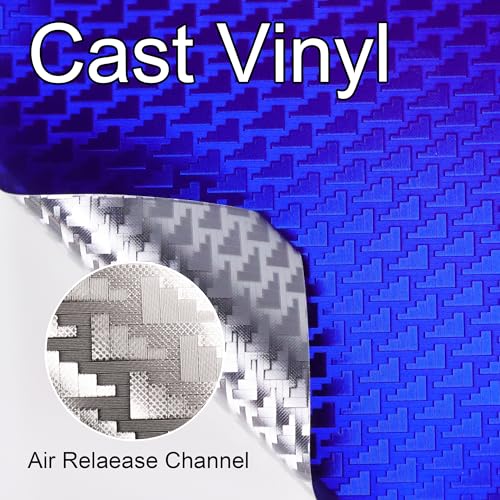 Image of Lypumso Plating Chrome Blue Vinyl Wrap Film, Mirror-Like Gloss Finish for Car, Motorcycle | Easy DIY Install & Air Release | Removable No Residue 1ft x 10ft