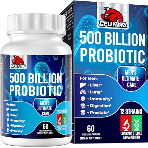 Probiotics for Men, 500 Billion CFU + 12 Strains Men