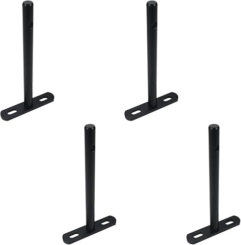 Dnyta Paquete de 4 soportes ocultos para estantes de madera flotantes, estantes ciegos de acero sólido, soportes resistentes, 5 pulgadas