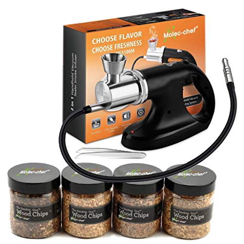 Gaoyunqin Multi-Purpose Hand Held Smoking Gun & Portable Smoke Infuser Cocktail Smoker With Wood Chips, Smoke Meat, Drink & Food Indoor Infuser Foodie Accessories Gift #TOP21