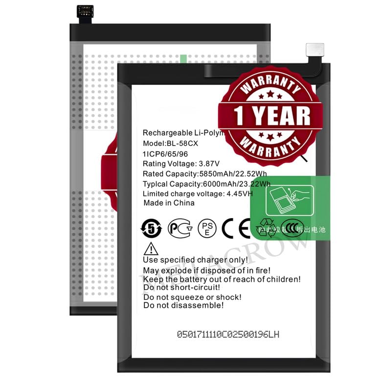 Image of Original BL-58CX Battery Compatible for Infinix Hot 10i X659 (PR652B, PR652C, X658B, X658E, X659B) - (4000mAh) - 1 Year Warranty JK1