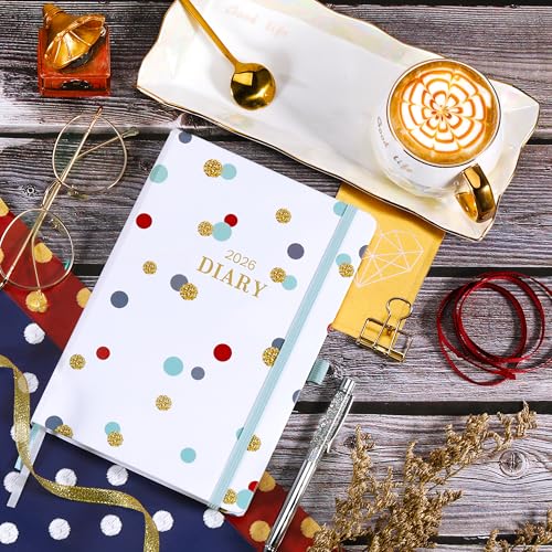 2026 Diary - A5 Diary 2026 Week to View, from January 2026 to December 2026, 21.3 x 14.7 x 1.6 cm - Coloured Dots - Image 6