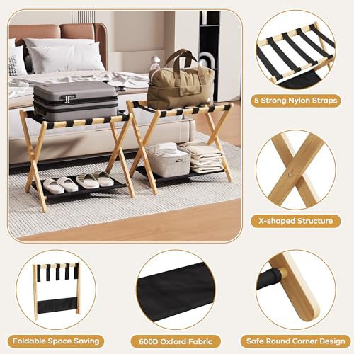 26.77" Full Assembled Luggage Rack for Guest Room, Set of 1 Suitcase Stand by Oakvora - Used condition - Image 3