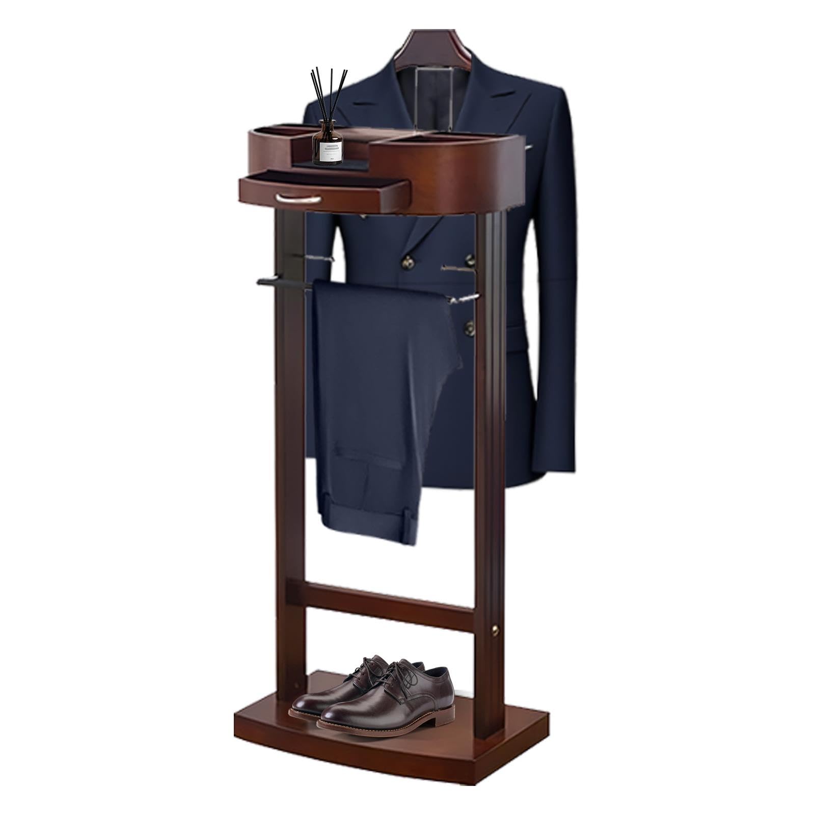 Soporte Multifuncional Para Trajes Con Cajón Y Bandeja Perchero Con Gancho