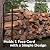 Sunnydaze 8-Foot Firewood Log Rack - Indoor/Outdoor Black Powder-Coated Steel Storage Accessory