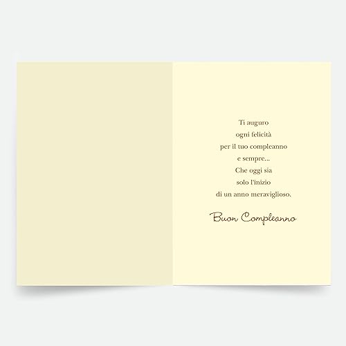 Miniatura 5 de Designer Greetings Tarjetas de feliz cumpleaños en idioma italiano, chef "Buon Compleanno" con diseño de botella de vino (paquete de 6 tarjetas con