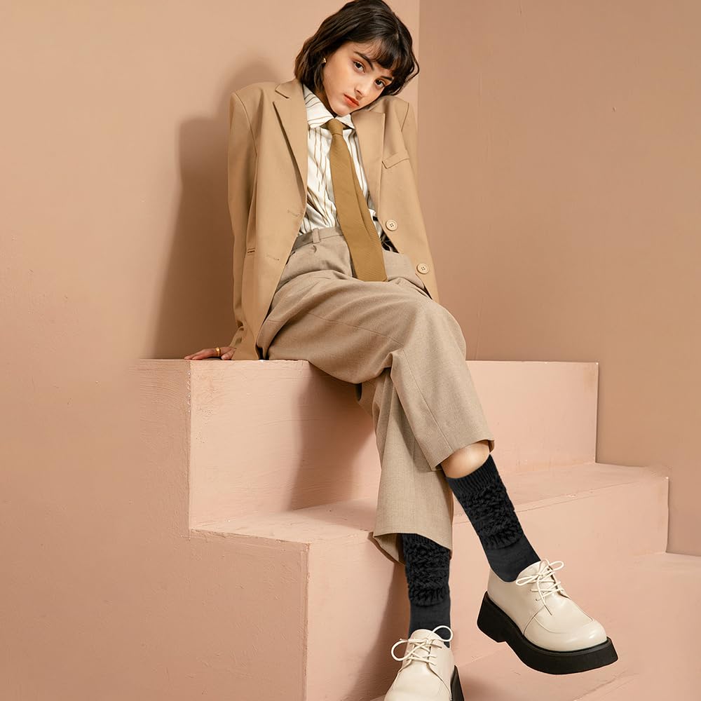 Calcetines altos hasta la rodilla para mujer y hombre, paquete de calcetines largos de neón