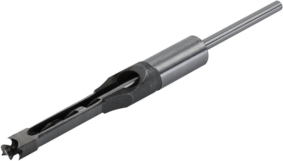SaferCCTV Woodworker 3/8 Inch Square Hole Drill Bits Mortising Chisel Set, Mortise Chisel & Bit Set for Drilling Square Holes in Wood with a Mortising Machine/Attachment