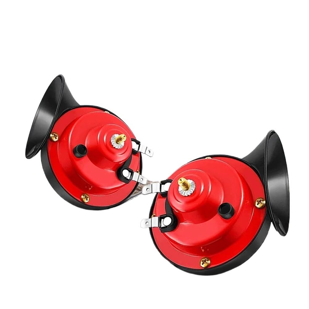 Bocina Coche 2 uds 12V 24V 300DB bocina de coche for barco marino Kit ruidoso motocicleta señal fuerte Auto(12V)