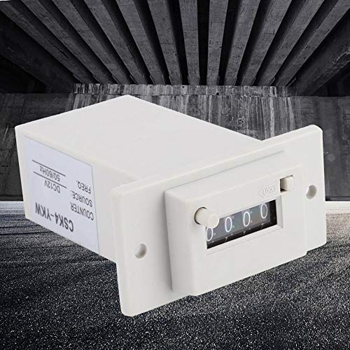 Image of Pulse Counter, 4 Digit Mechanical Electromagnetic Industrial Totalizer DC12V Powered for Water Meter Systems Electricity Monitoring Production Line Automation Industrial Applications