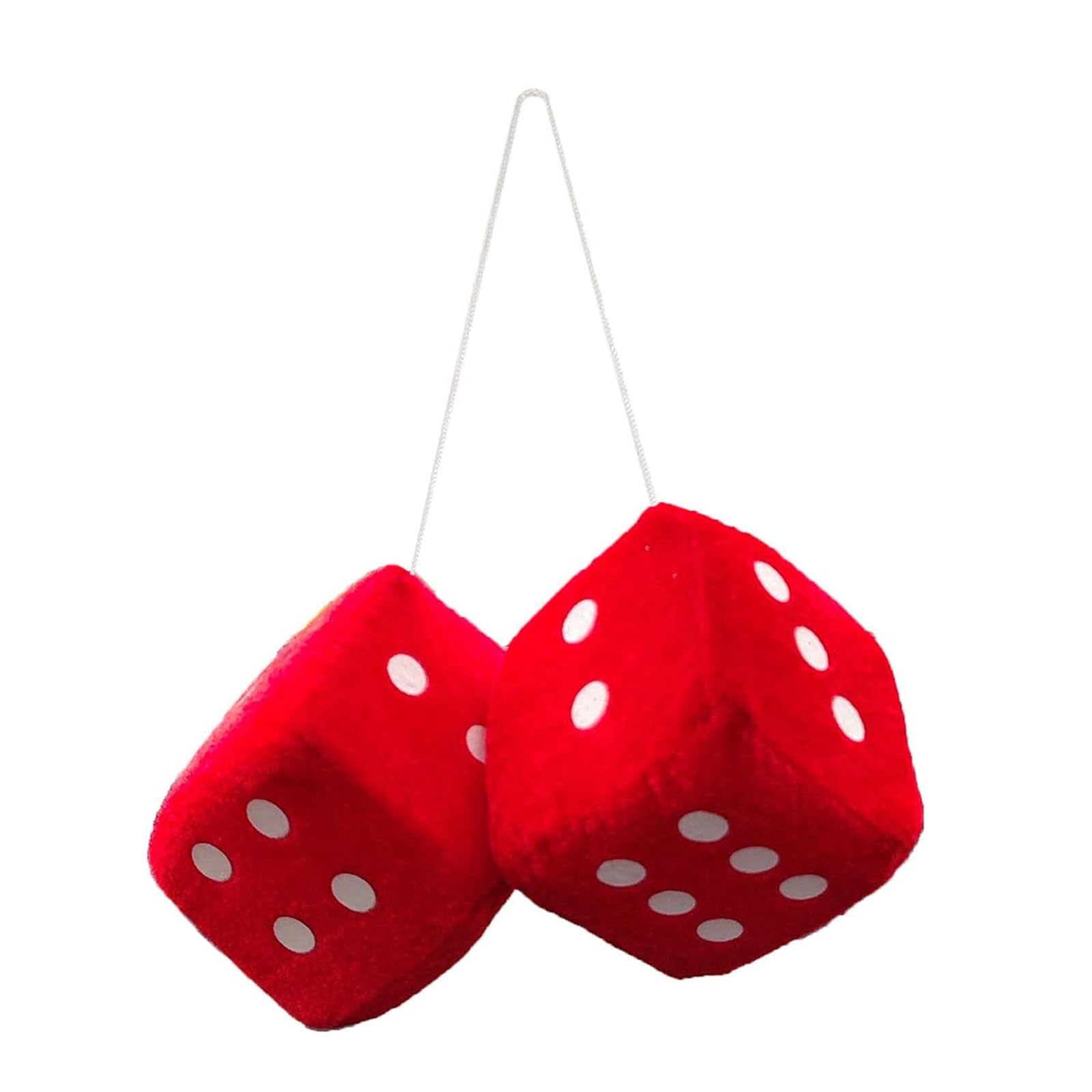 Auto specchietto retrovisore dadi gancio ciondolo Auto peluche dadi ornamenti ventosa dadi decorazione portachiavi per interni Auto  34