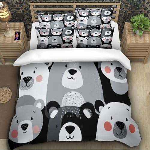 Parure de lit chaton 3D super king microfibre haut de gamme - 5