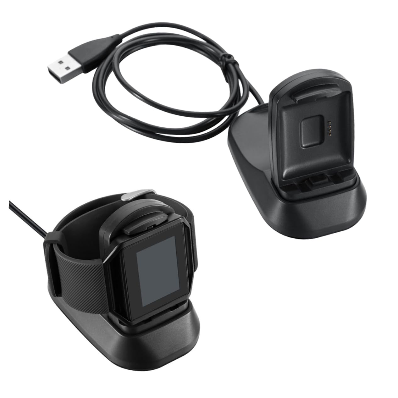 jojofuny 3pezzi Caricatore Per Smartwatch Blaze Base Di Ricarica Usb Compatta e Leggera Con Protezione Sicura Per Fitness Tracker