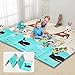 Aerb Alfombra de Juegos para bebés, Alfombra Plegable antideslizante extragrande Impermeable espuma para Niños que Se Arrastra a Ambos Lados, Alfombra Portátil No Tóxica para Juegos, 197 x 177 x 1.5cm