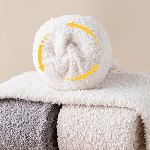 HEILA 2Pairs Socks Knit Fleece Leg Warmers Boot Toppers Home Accessories2