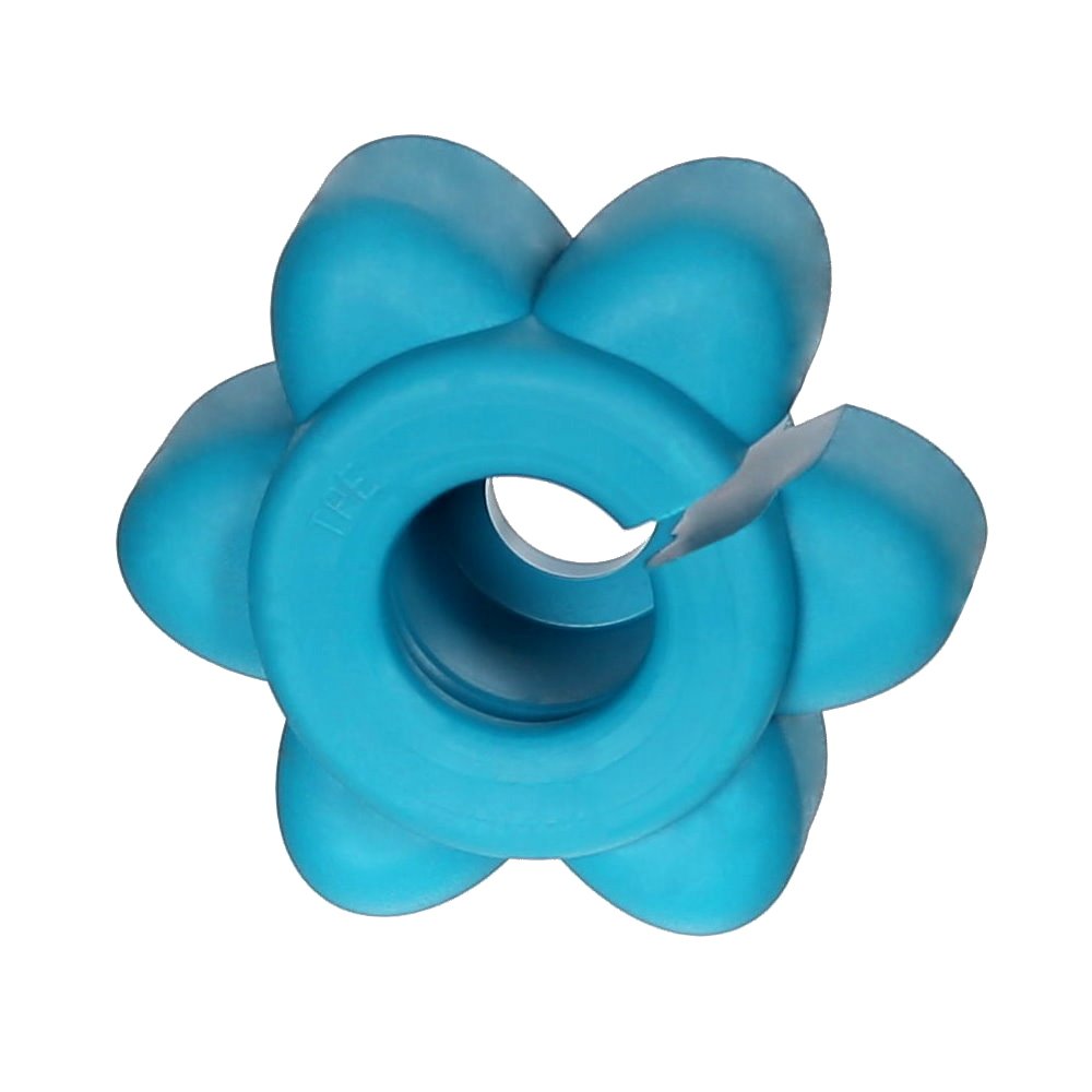 Bütic Flaschenöffner Blume Öffnungshilfe - Blumenförmige Aufschraubhilfe aus weichem, griffigen und nicht rutschendem Kunststoff, Farbe:Türkis, Anzahl:50 Stück