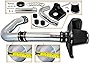 Cold Air Intake System with Heat Shield Kit + Filter Combo BLACK Compatible For 11-21 Challenger/Charger/Chrysler 11-21 300/14-15 300C 3.6L V6