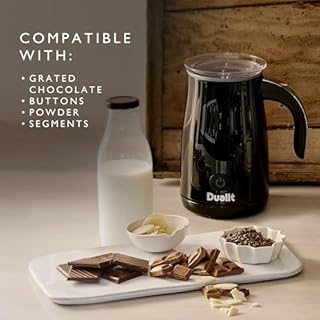 Dualit Hot Chocolate Maker & Milk Frother - 11.2 fl.oz Capacity - One Touch Operation - Hot Chocolate Function - Removable Whisk for Easy Cleaning - Cordless Jug - Non-Stick - Handle