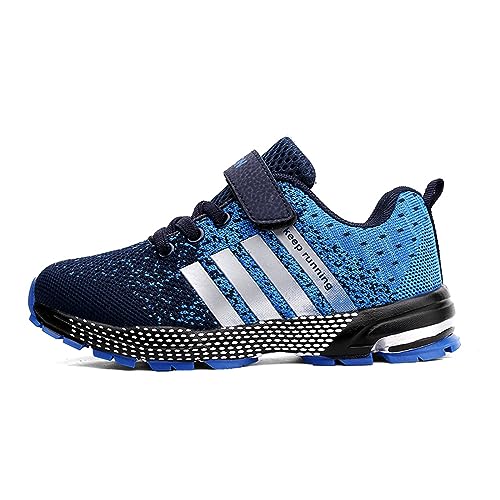Kids Shoes Sneakers for Boys Girls Running Trainer Walking Breathable Sport Athletic Shoes Size 4.5 Blue2