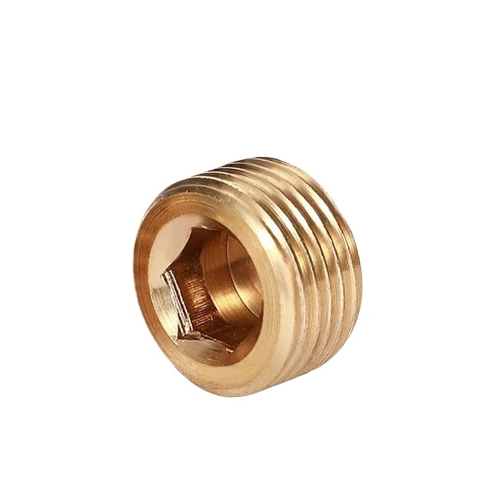 Raccord de tuyau en cuivre à filetage mâle 1/8", 1/4", 3/8", 1/2", 3/4", tête hexagonale, embout en laiton, raccord coupleur, connecteur adaptateur(10pcs Brass Plug,1/8")