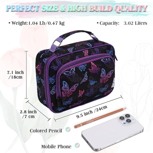 Image of VX VONXURY Large Pencil Case, 54-Slot Colored Pen Pouch 2 Removable Sleeves | Cute Zipper Pencil Bag Organizer, Top Handle, Front Zip Pocket, Durable Fabric for Art Supplies Markers School Travel College